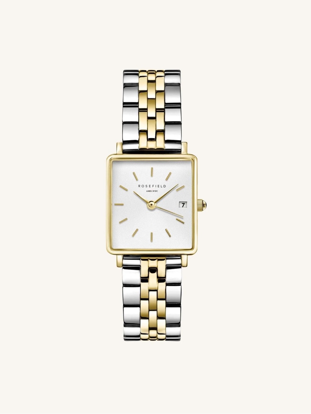Rosefield Two-Tone Gold & Silver Square Dial Watch - Women